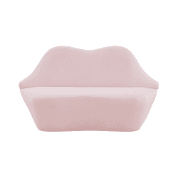 Lips Blush Velvet Settee