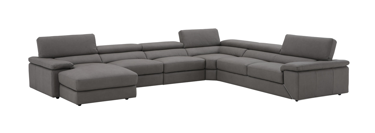 Kobe Premium Leather Sectional in Truffle