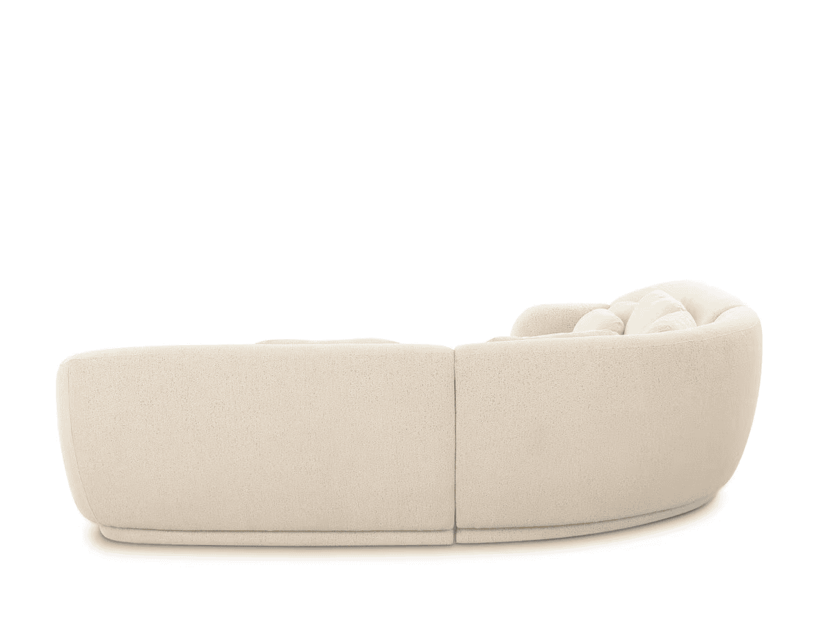 Misty Cream Boucle Modular L-Sectional