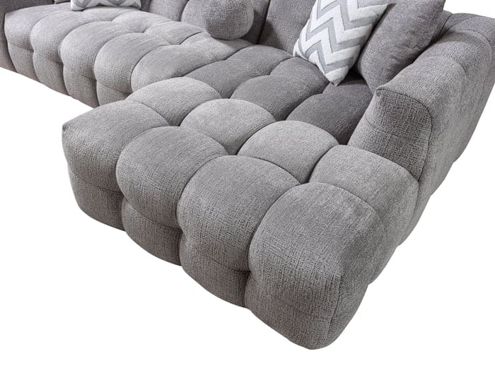 Ivy Gray Boucle RAF 110" Sectional