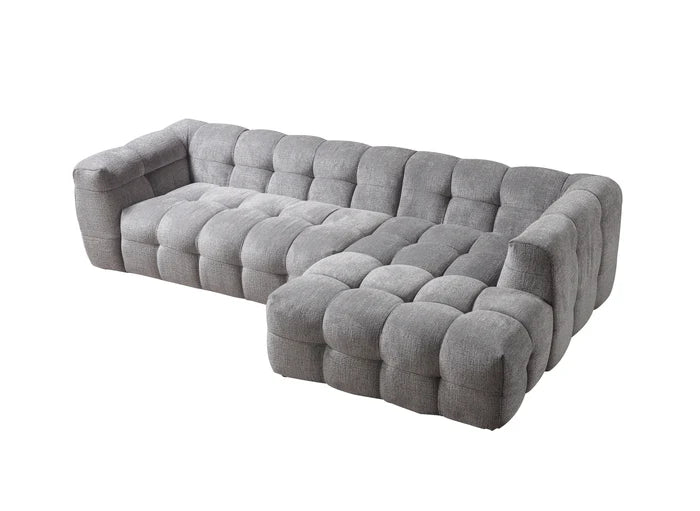 Ivy Gray Boucle RAF 110" Sectional