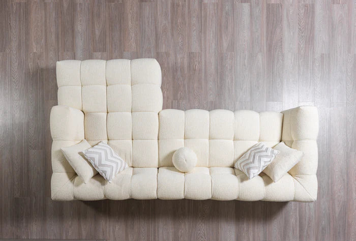 Ivy Ivory Boucle RAF 110" Sectional