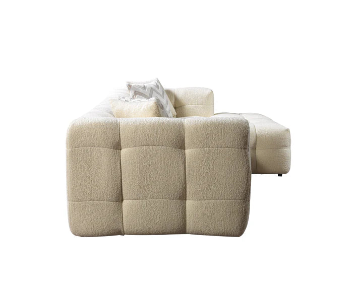 Ivy Ivory Boucle RAF 110" Sectional