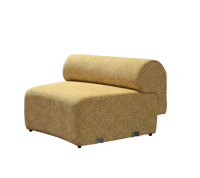 Lena Mustard Boucle 3-Piece Curved 145" Sectional