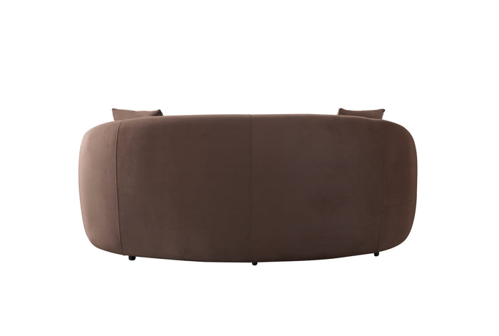 Bonita Coffee Velvet Loveseat 81"