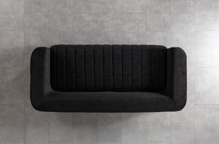 Carlina Black Velvet Sofa & Loveseat