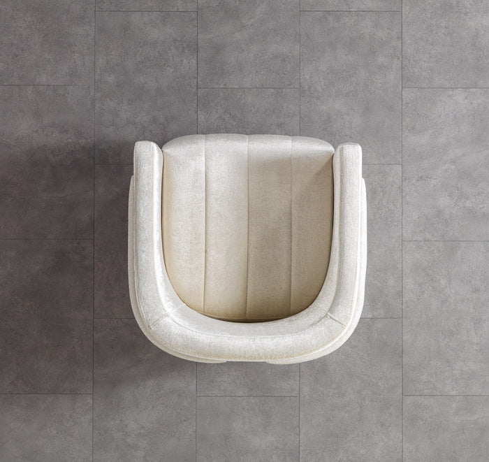 Carlina Ivory Velvet Chair