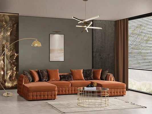 Sicilya Sectional (Orange)