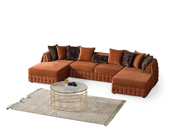 Sicilya Sectional (Orange)