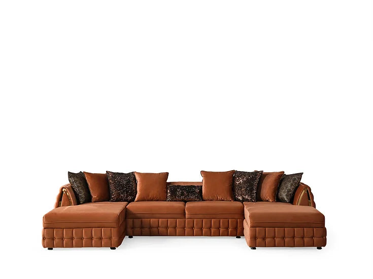 Sicilya Sectional (Orange)