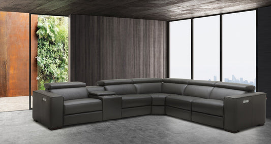 Picasso 6Pc Motion Sectional In Dark Grey