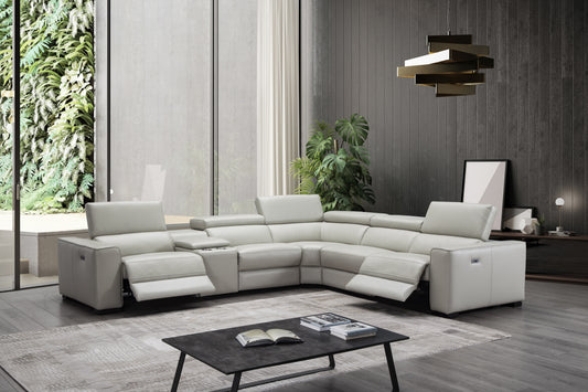 Picasso 6Pc Motion Sectional In Silver Grey
