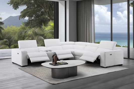 Picasso 6Pc Motion Sectional In Snow White