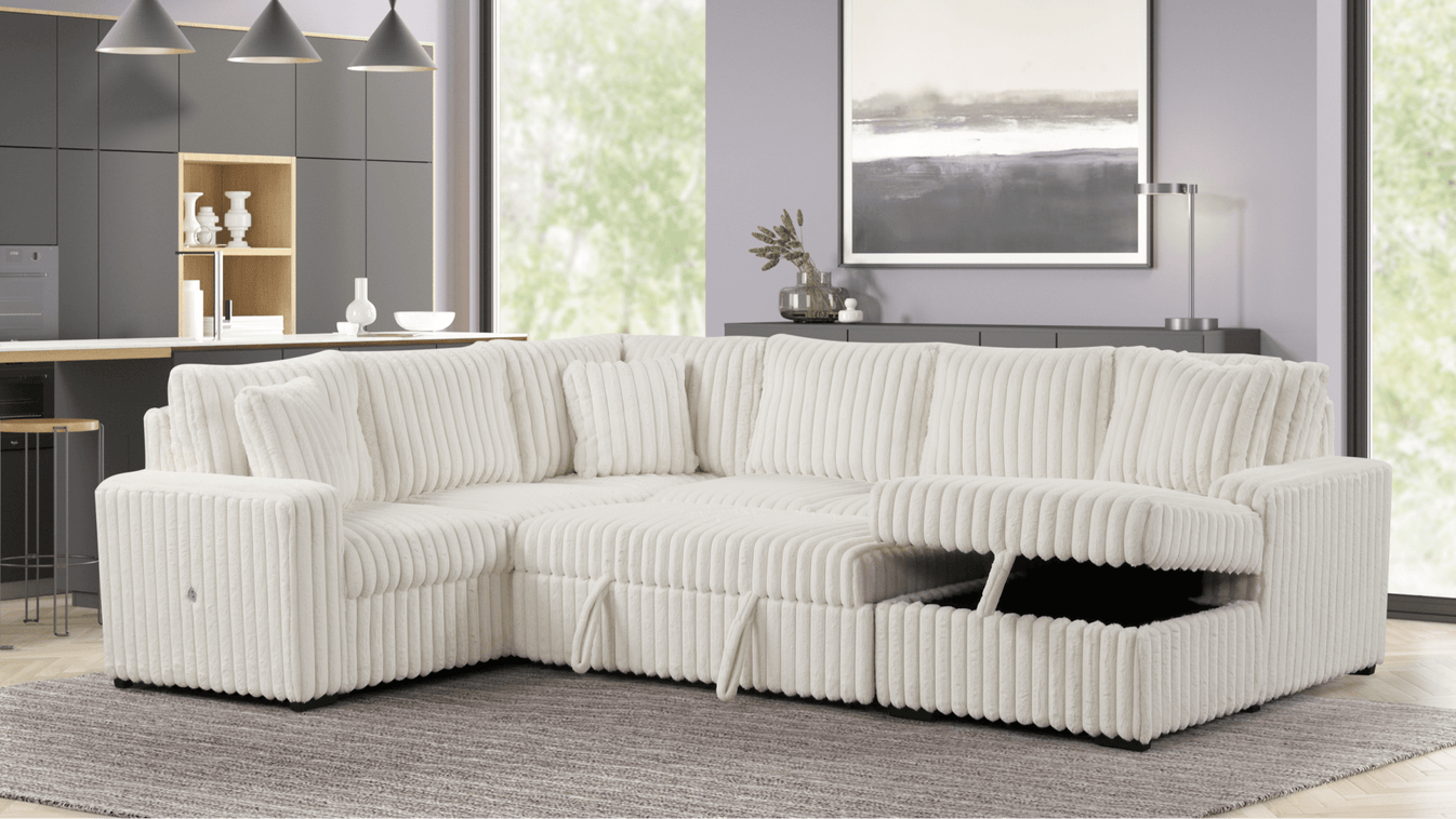 Raha Sectional II White