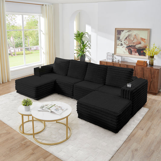 Nuve Compressed sectional Black