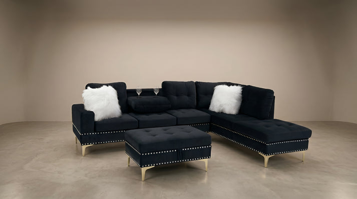 Joy II Sectional Black