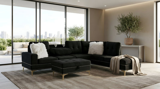 Joy II Sectional Black