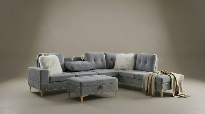 Joy II Sectional Grey