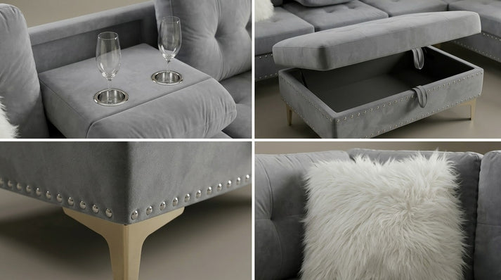 Joy II Sectional Grey