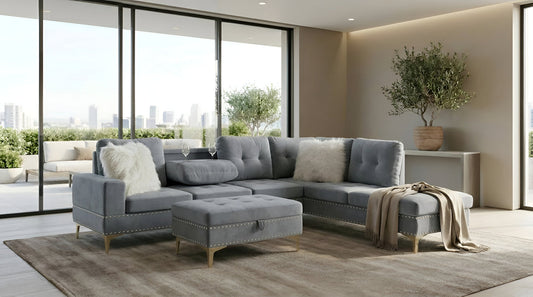 Joy II Sectional Grey