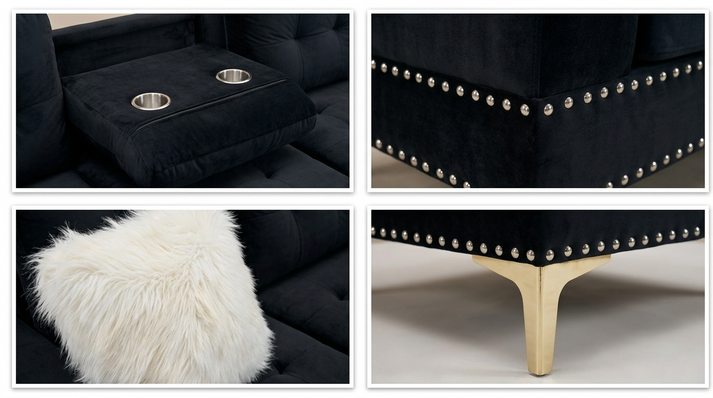 Joy II Sectional Black