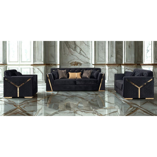 Hilena Living room set (BLACK)