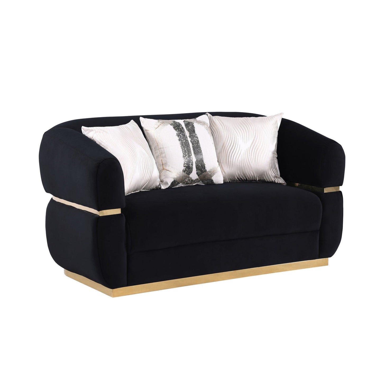 Carmela 2PCS - Sofa & Loveseat (Black) (Copy)