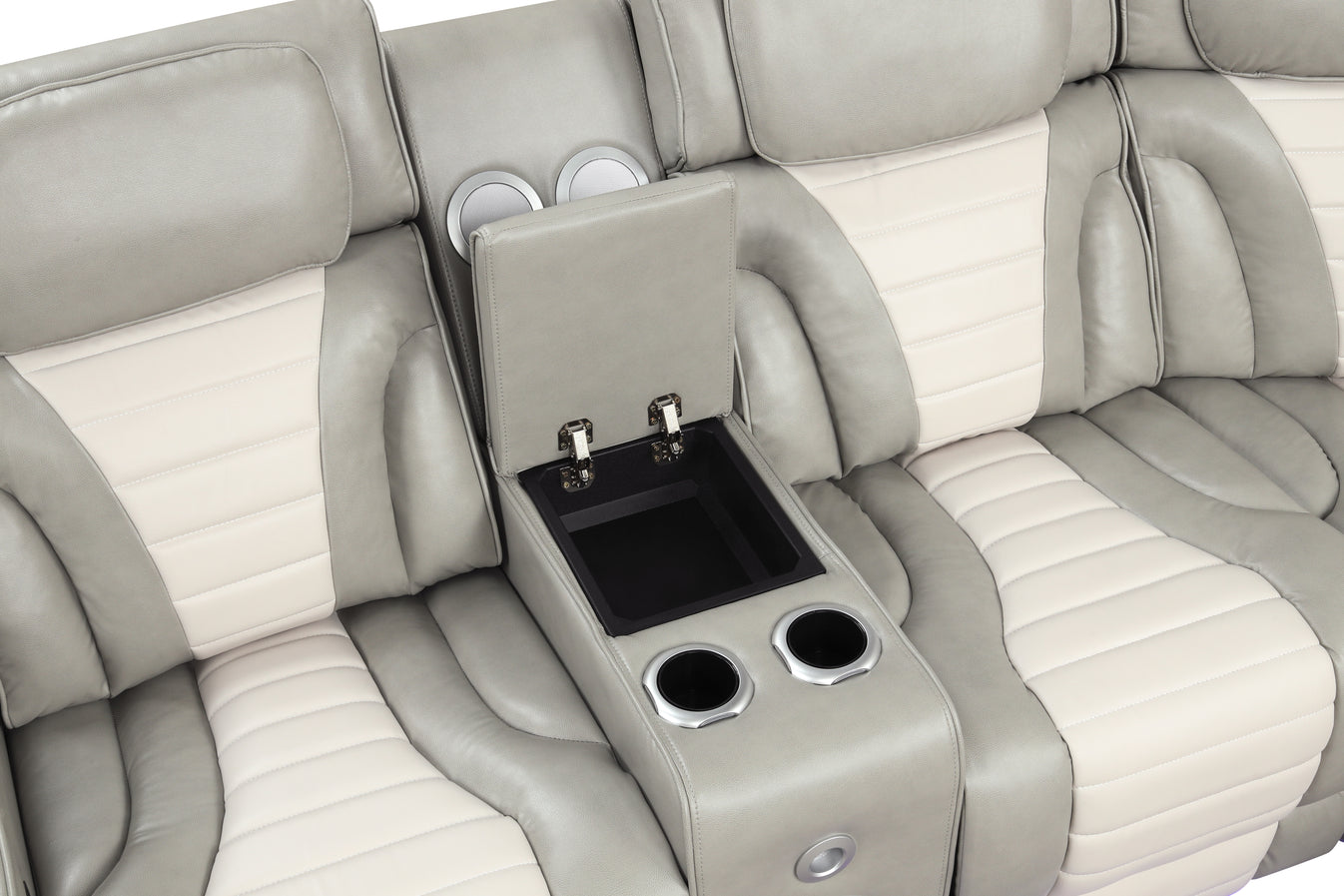 Robin Power Reclining Sectional Grey