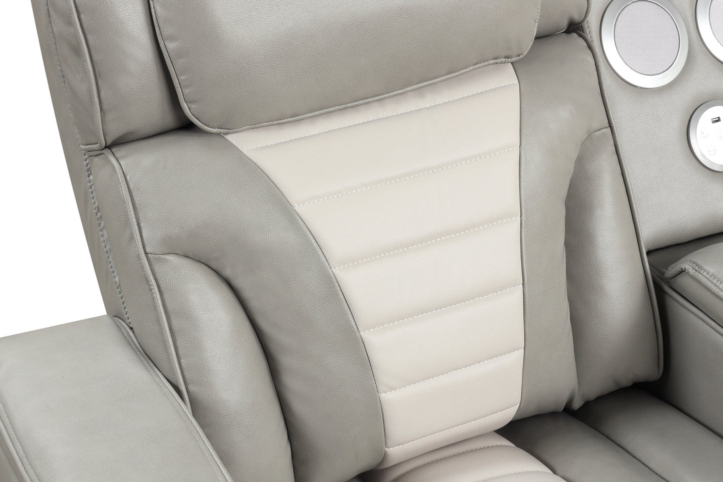 Robin Power Reclining Sectional Grey