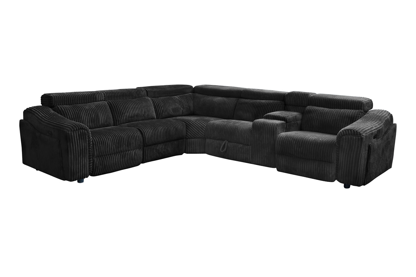 Yash Sectional (Black)