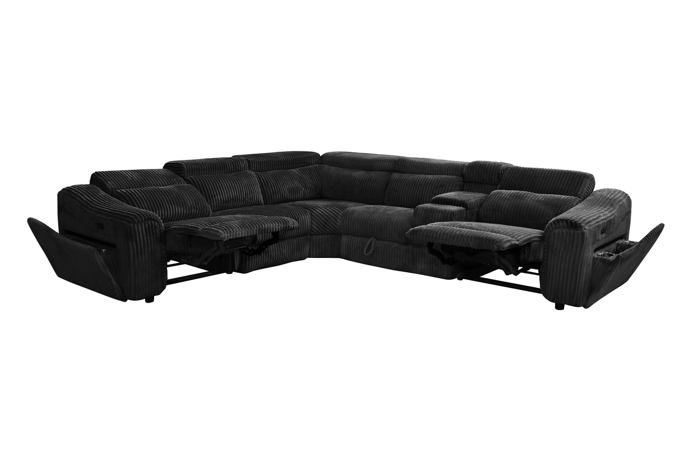 Yash Sectional (Black)