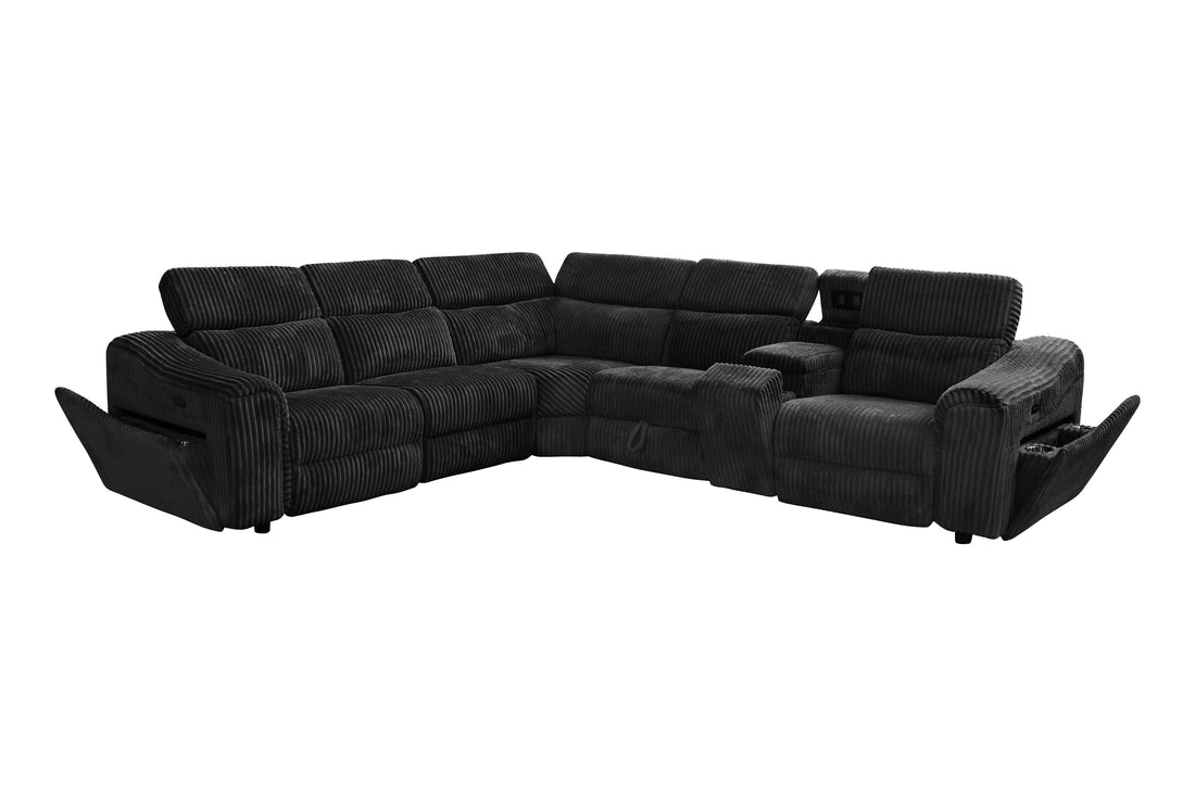 Yash Sectional (Black)