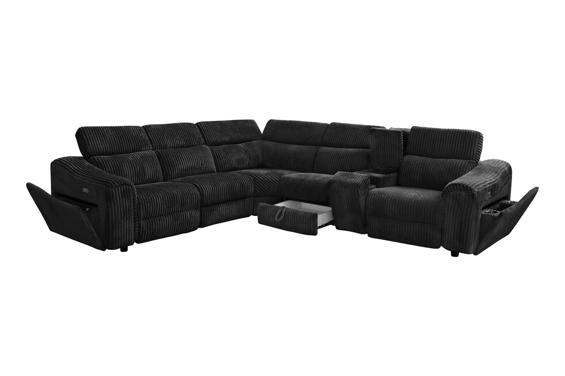 Yash Sectional (Black)