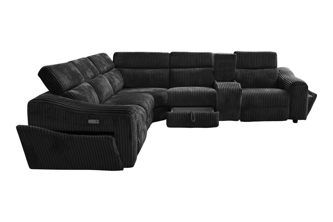 Yash Sectional (Black)