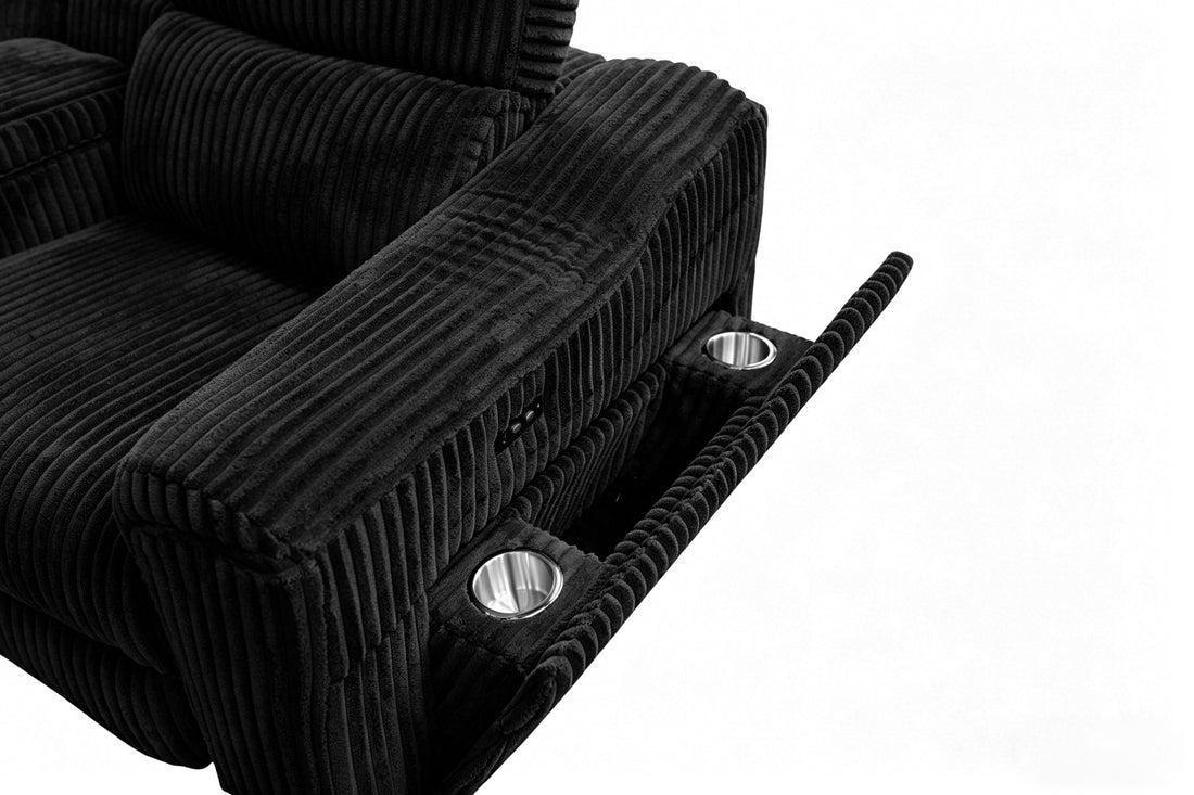 Yash Sectional (Black)
