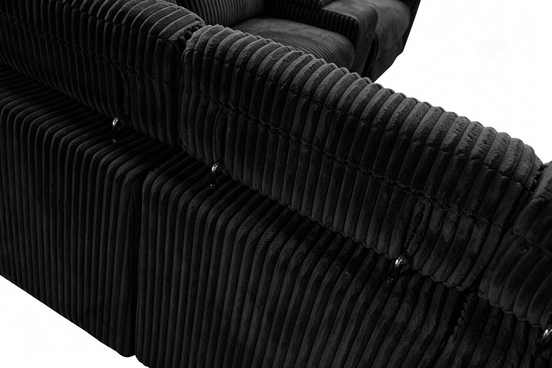 Yash Sectional (Black)