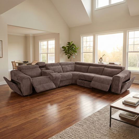 Yash Sectional Brown