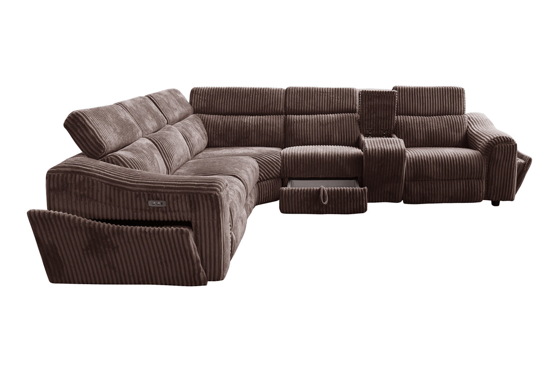 Yash Sectional Brown