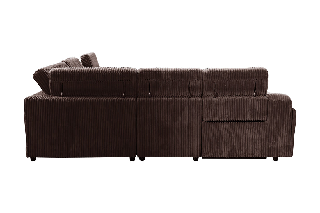 Yash Sectional Brown