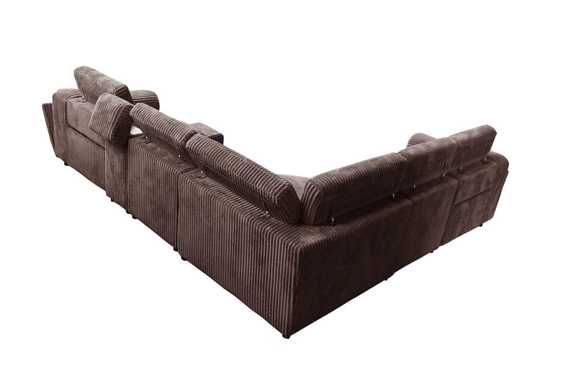 Yash Sectional Brown