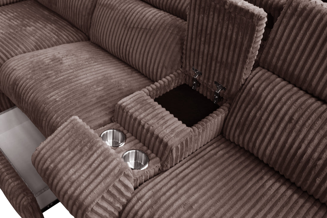 Yash Sectional Brown