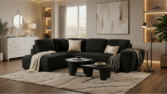 Uptown Sectional Black