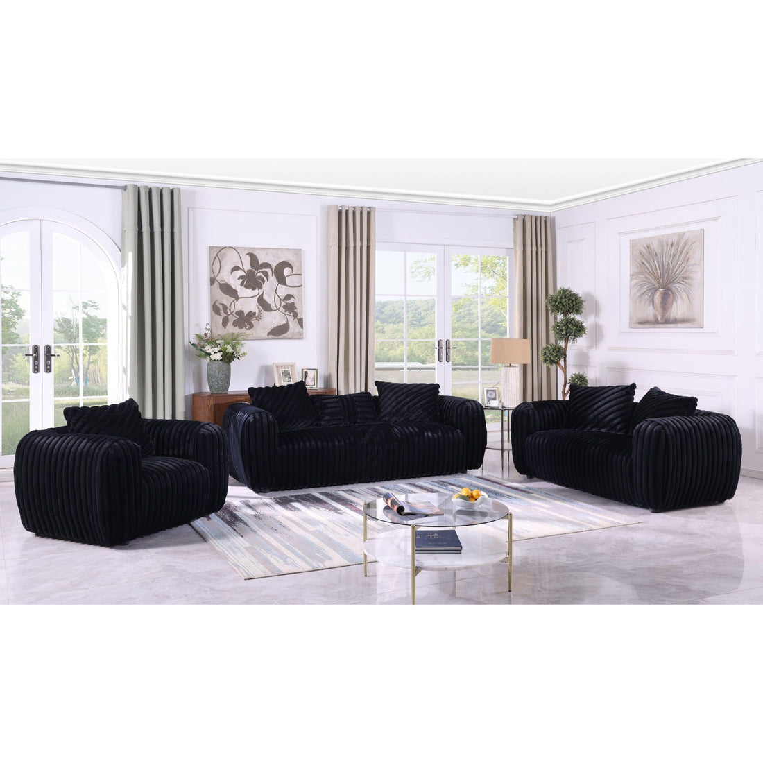 Eli Living room Set Black