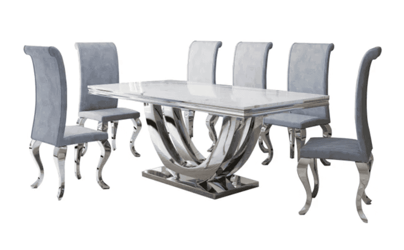 D6061 - Dining Table + 6 Chair Set