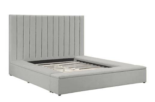 France Grey Platform Bed