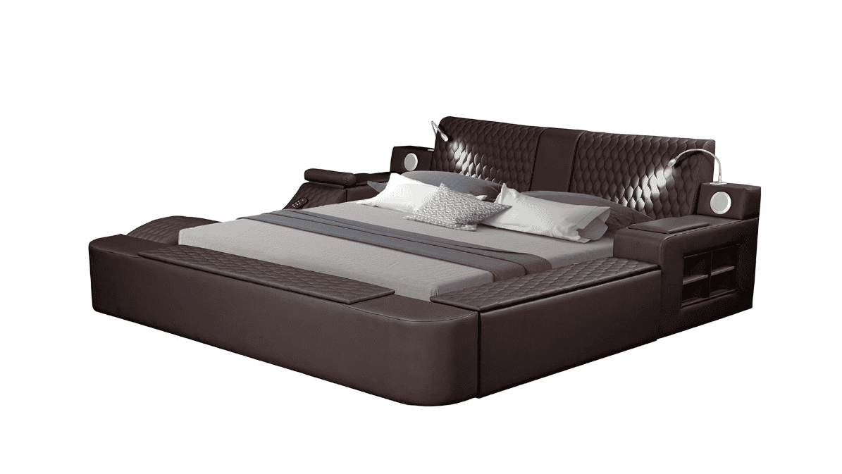 ZOYA LOW PROFILE BED IN BROWN