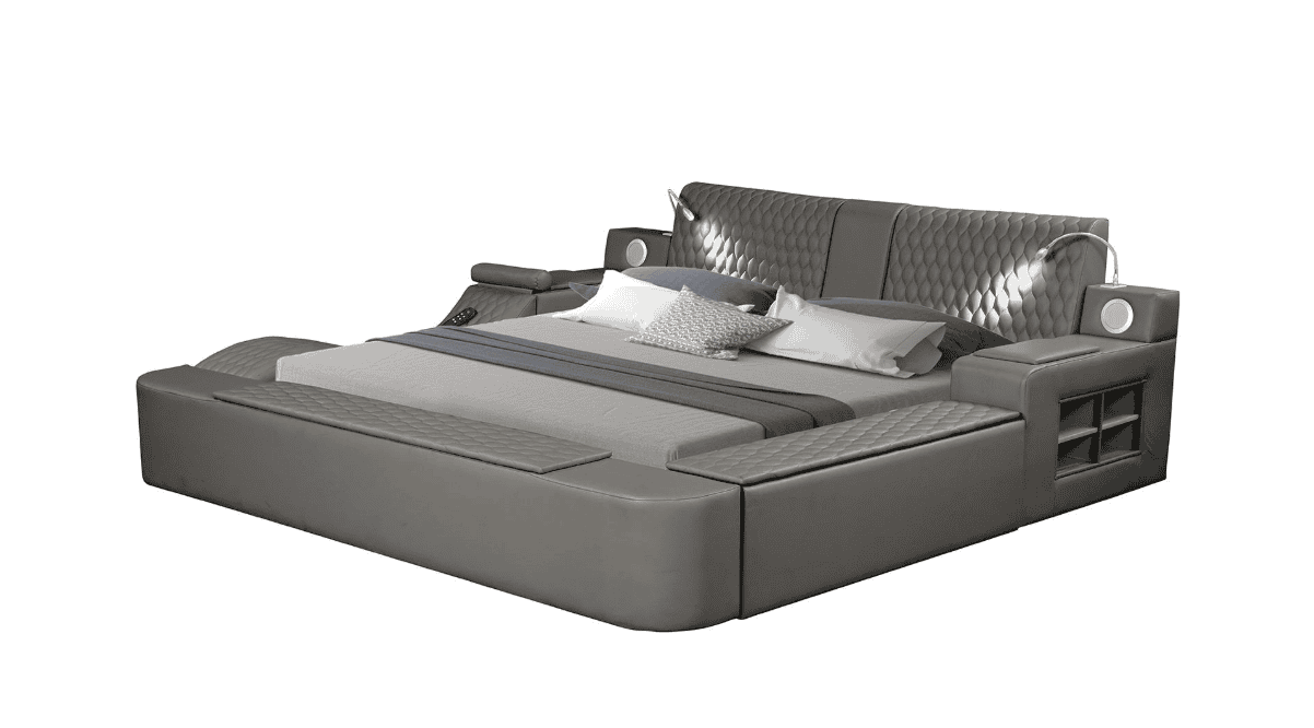 ZOYA LOW PROFILE BED IN GRAY