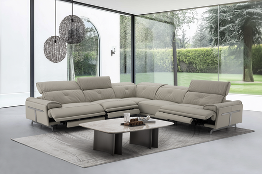 Dolce Vita Reclining Sectional in Milk Tea