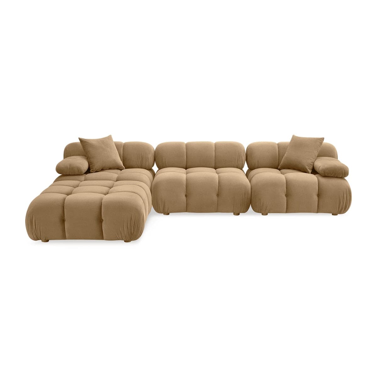 Calliope Cafe Au Lait Performance Velvet 4-piece Modular Sectional