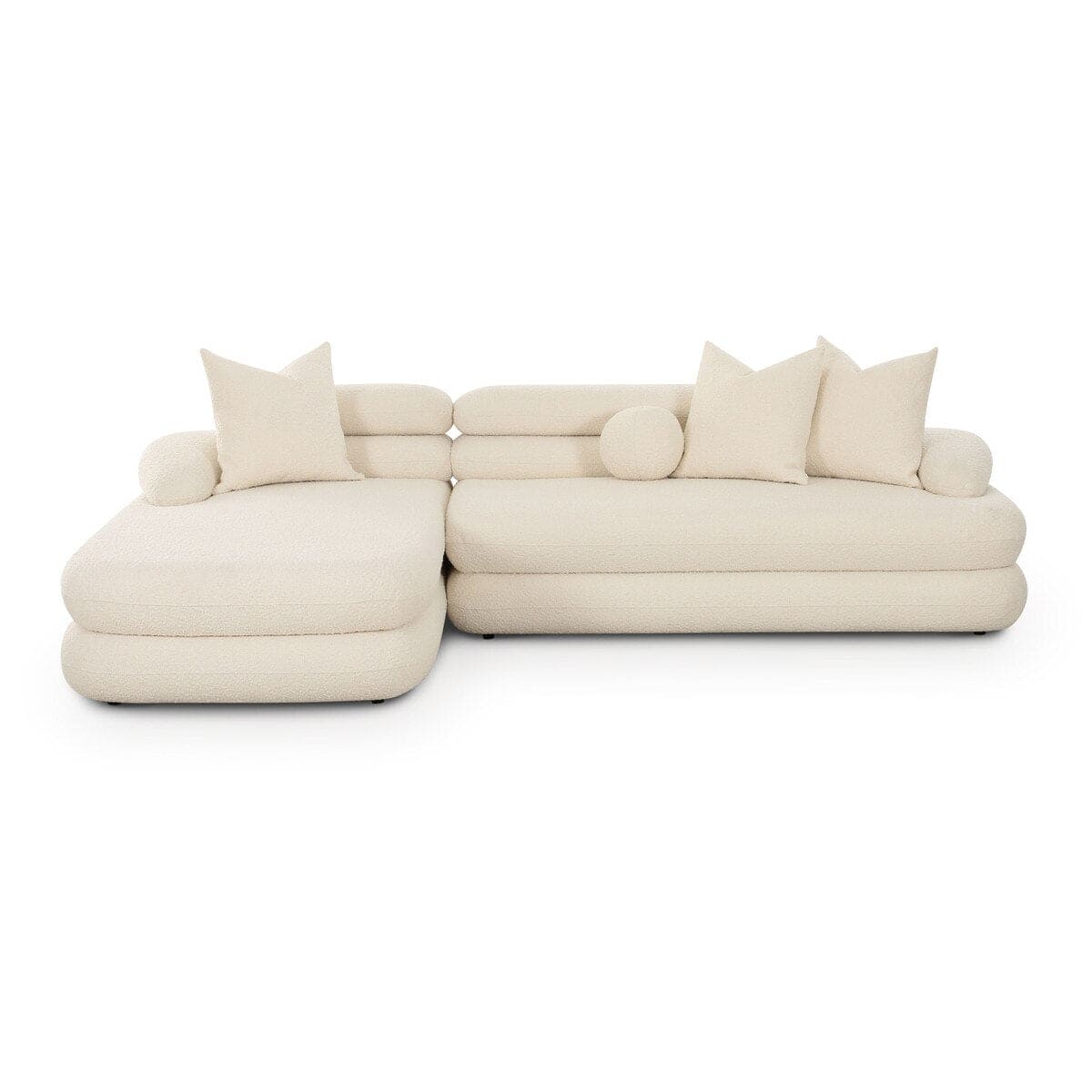 Lulu Cream Boucle Modular LAF Sectional